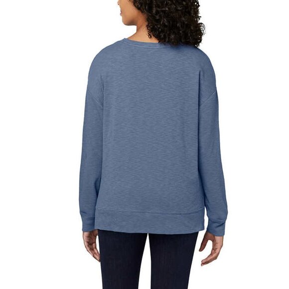 NEW Buffalo David Bitton Women's Slub Crewneck Top - Picture 2 of 5